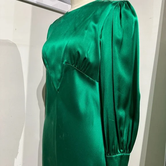 400$ Olivia Von Halle SILK MID-LENGTH DRESS SIZE XS - Picture 10 of 12